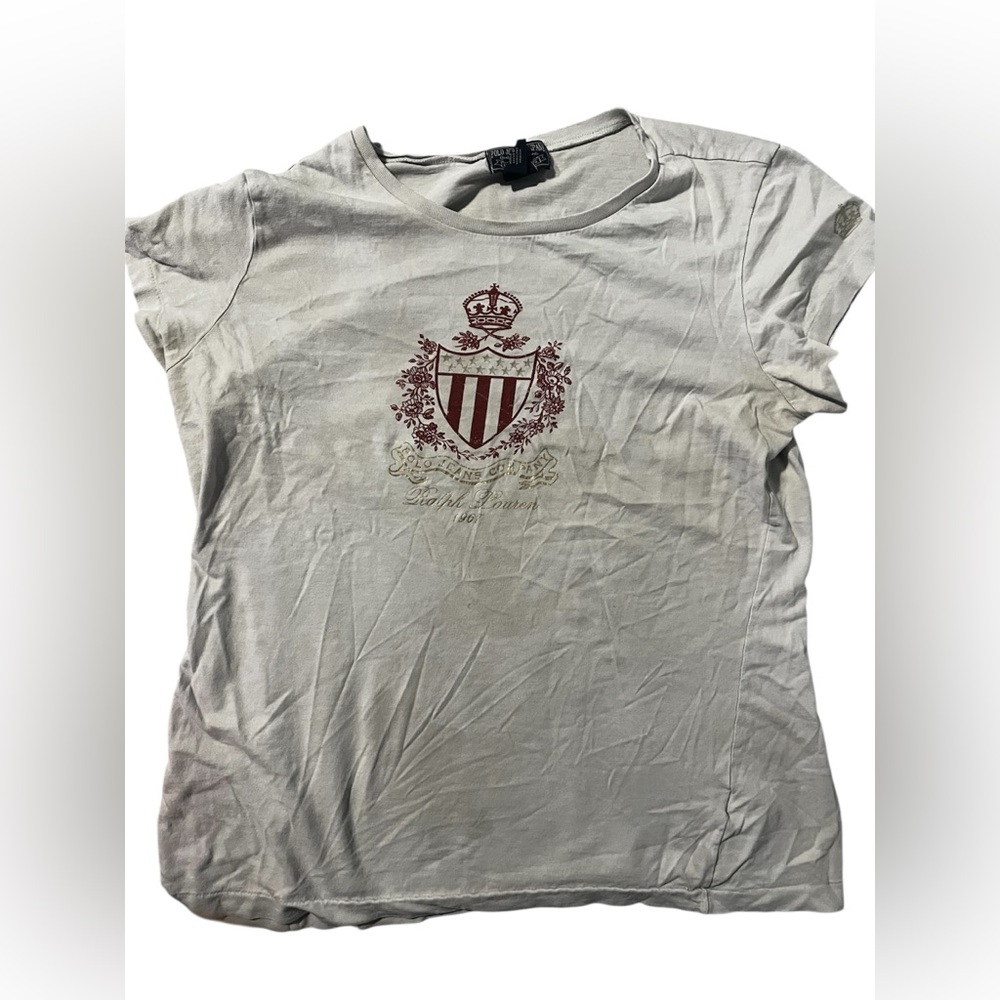 Ralph Lauren White Crest Graphic Tee XL - Picture 4 of 4